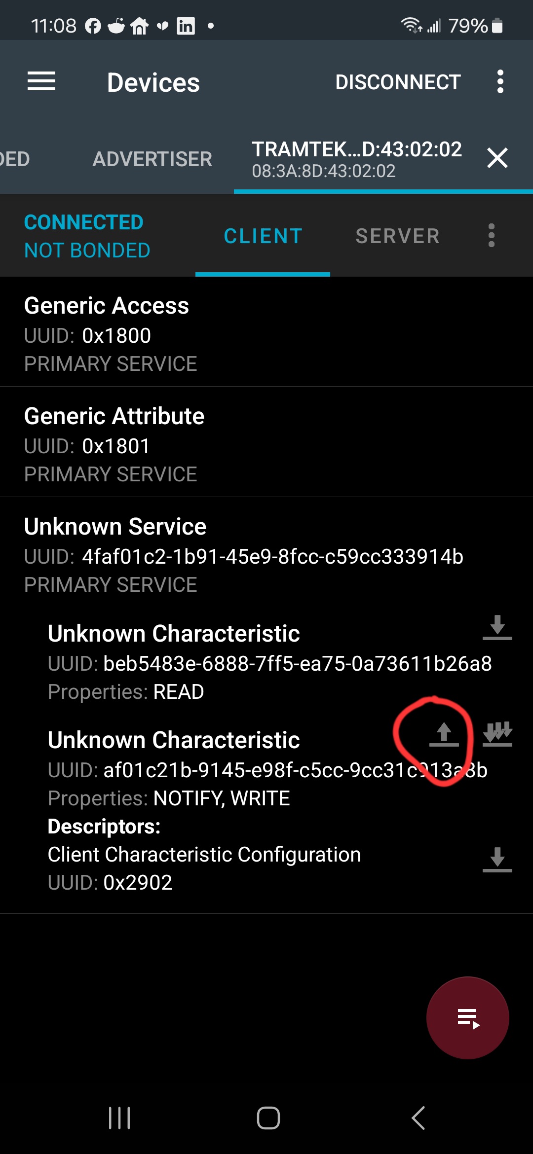 Unknown Characteristic with Notify, Write Properties